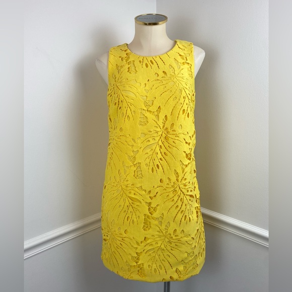 Banana Republic Dresses & Skirts - BANANA REPUBLIC Petite Sleeveless Yellow Lace Dress | Size 6P